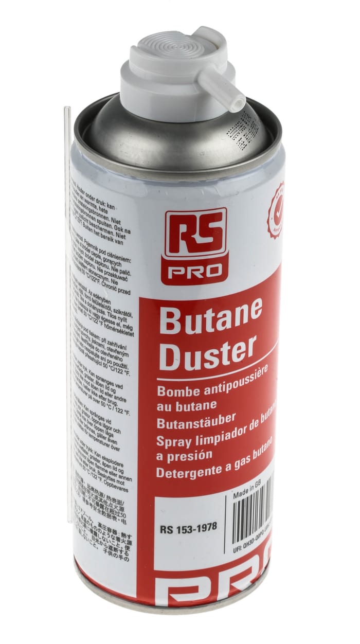 Gaz dépoussiérant RS PRO 400 ml Butane inflammable