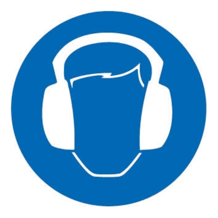 Brady Vinyl Mandatory Ear Protection Sign