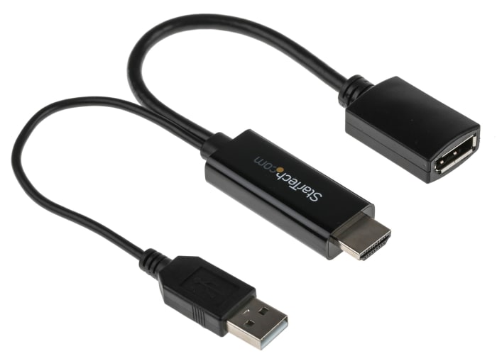 StarTech.com HDMI to DisplayPort Adapter, 255mm Length - 3840 x 2160 Maximum Resolution