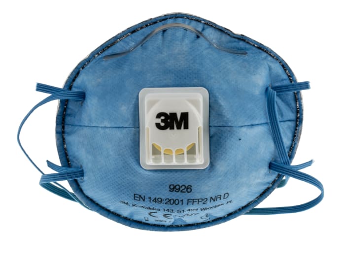 3M 9900 Speciality Series Respirator Mask for Nuisance Odour Protection, FFP2, Non-Valved, Moulded 10 per Package