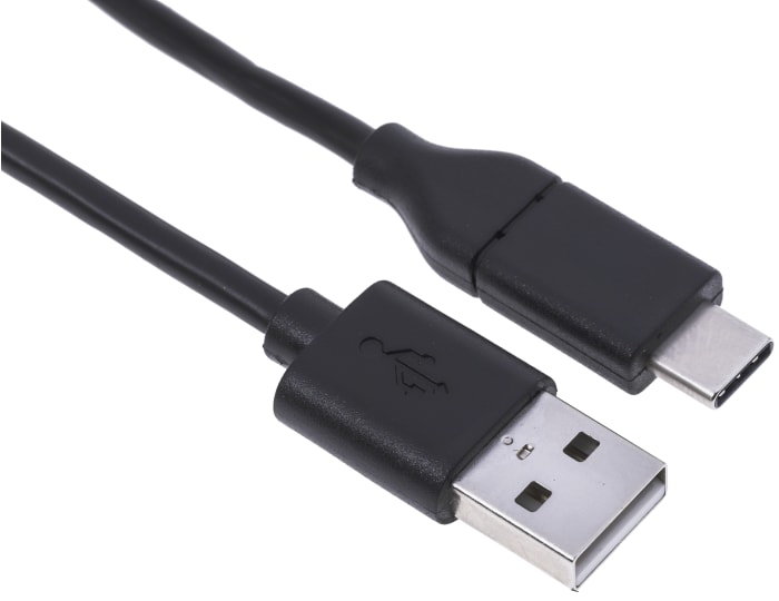 RS PRO USB 2.0, Male USB A to Male USB C, 2m