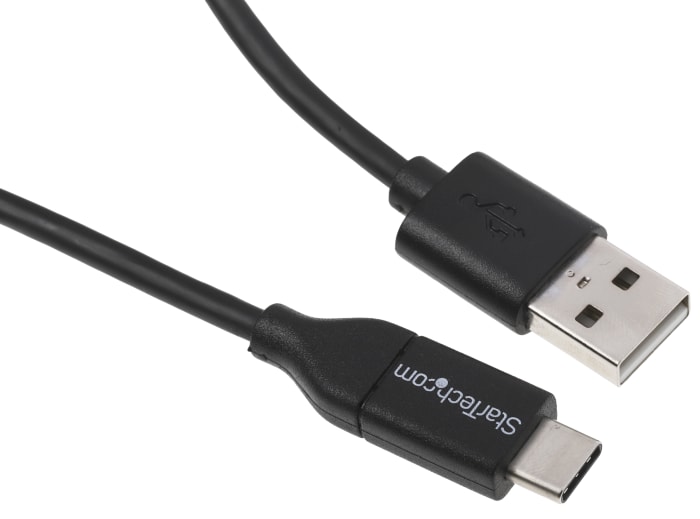 Cable USB 2.0 StarTech.com, con A. USB A Macho, con B. USB C Macho, long. 500mm, color Negro