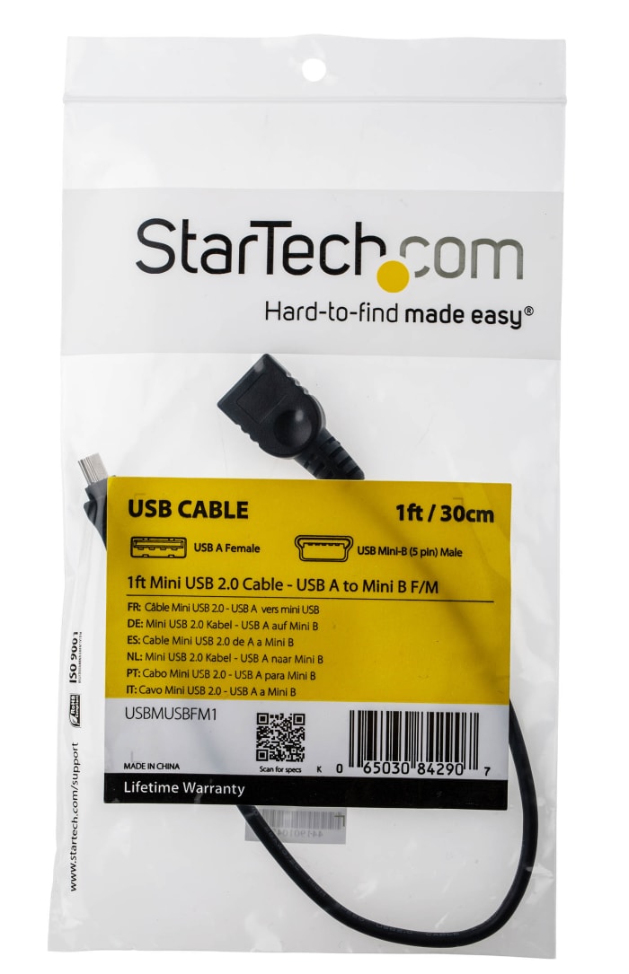 StarTech.com USB 2.0 Cable, Male USB A to Male Mini USB B