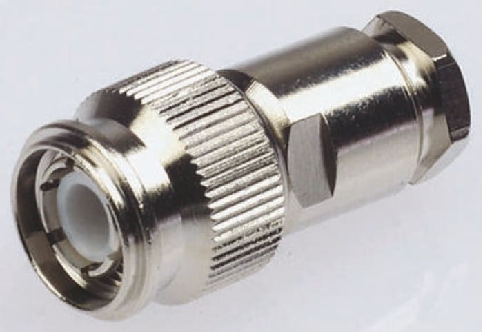 Fiche mâle TNC à visser nickelée, 50ohm