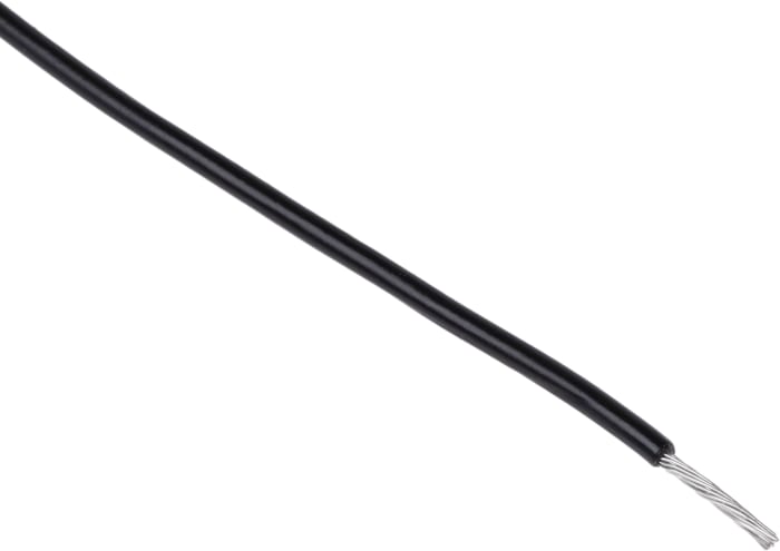 Cable de conexión RS PRO, área transversal 0.5mm² Núcleo simple Filamentos del Núcleo 16/0,2 mm Negro, 1 kV ac, long.