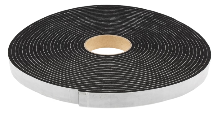 Ruban mousse PVC Simple face RS PRO, Noir, 15.0m x 25.0mm