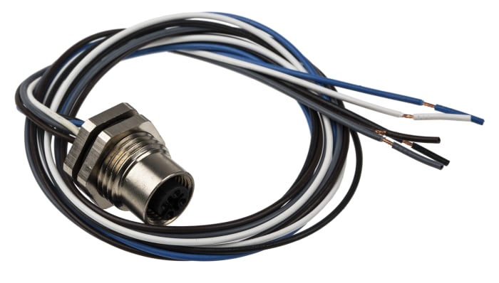 Conector circular RS PRO Conector hembra M12 serie CPF12 de 5 vías Hembra, IP40