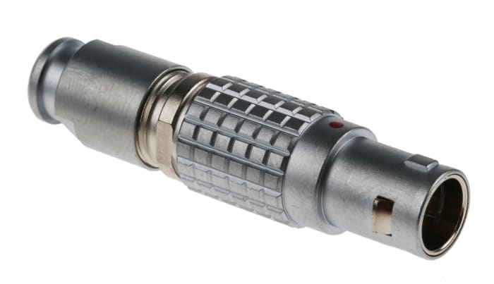 LEMO Circular Connector, 4 Contacts, Cable, 12 mm Connector, Plug, Male, IP50, 1B Series