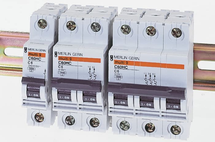 Merlin Gerin C60HC MCB3P, 20A Curve C, 415V AC, 10 kA Breaking Capacity