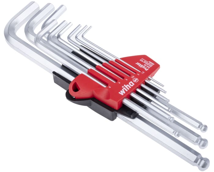 07185 Wiha | Wiha 9 piece L Shape Metric Hex Key Set, 1.5 → 10mm | 222 ...