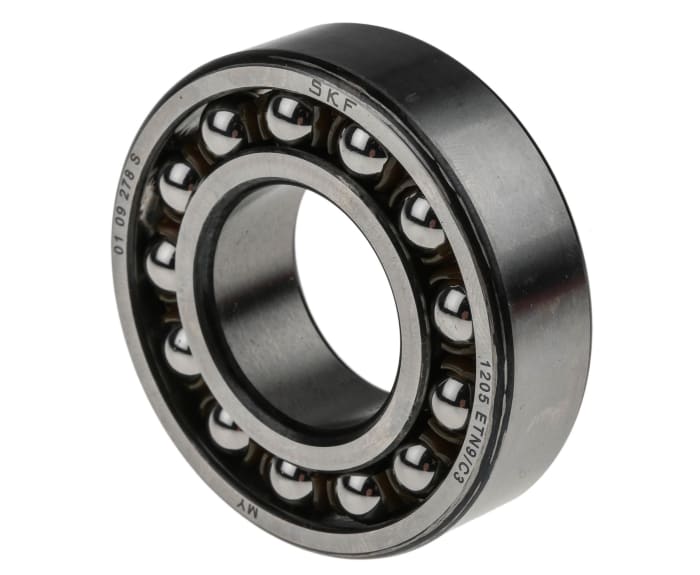 SKF 1205 ETN9 C3 Self Aligning Ball Bearing Open Type End Type 25mm I.D 52mm O.D SKF RS Components Brazil