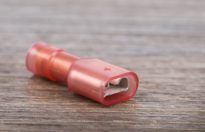 RS PRO  RS PRO Red Insulated Female Spade Connector, Double Crimp