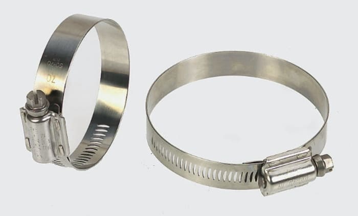 JCS Hi-Torque Stainless Steel Slotted Hex Worm Drive, 16mm Band Width, 210 → 240mm ID