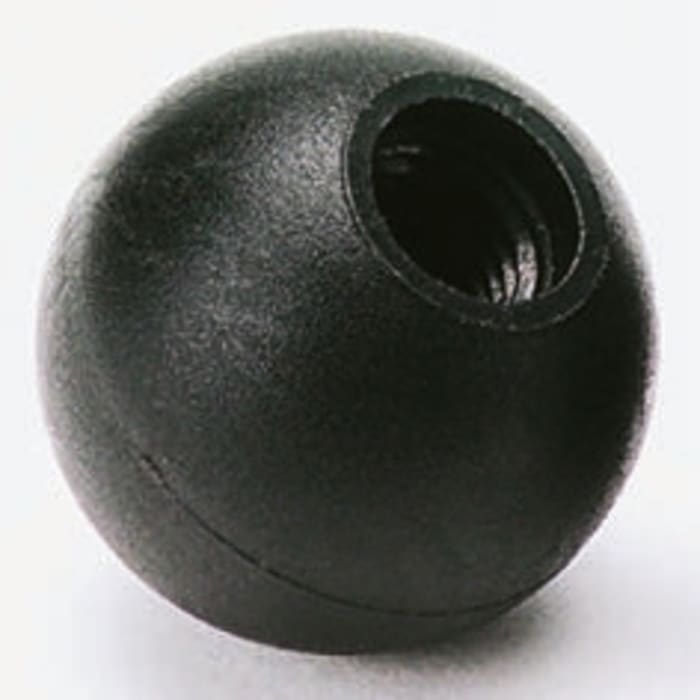 RS PRO Black Ball Knob, M8 x 30, Threaded Hole