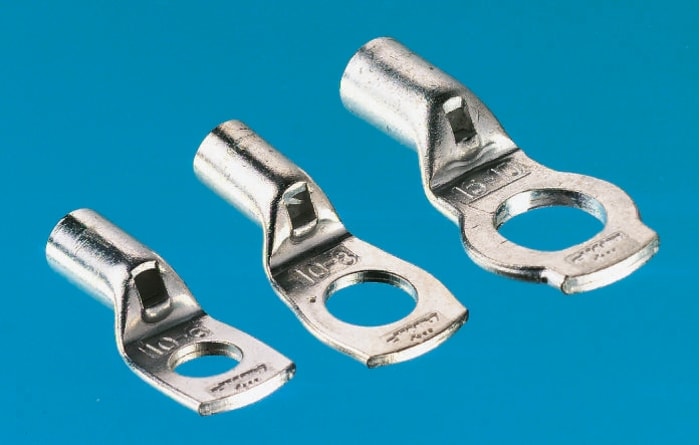 TE Connectivity Uninsulated Crimp Ring Terminal, 3mm Stud Size