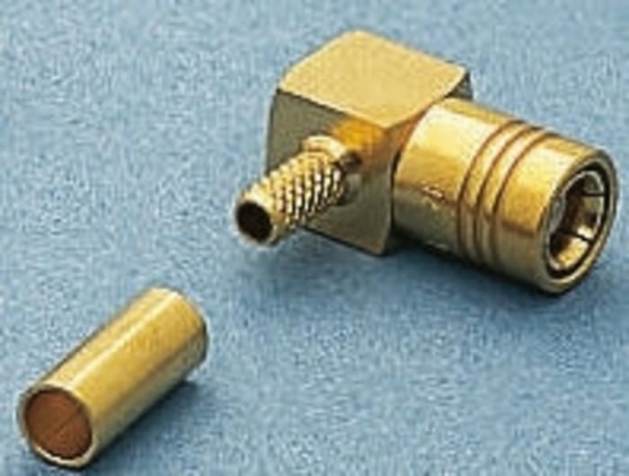 Amphenol RF, Plug Cable Mount SMB Connector, 50Ω, Crimp Termination, Right Angle Body