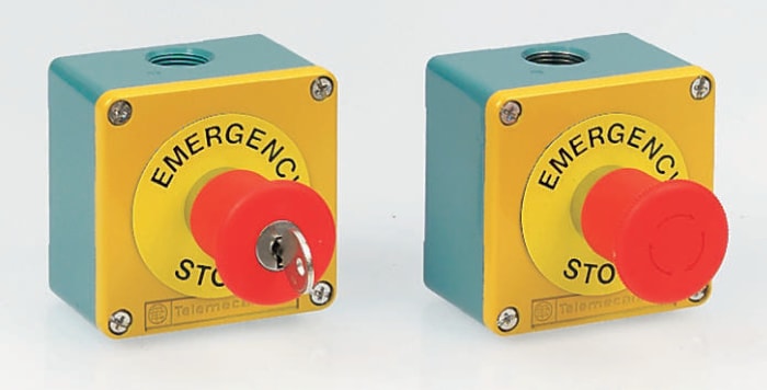 Schneider Electric XAP Series Latching, Trigger Action Emergency Stop Push Button, Panel Mount, 1 NO + 2 NC, IP65