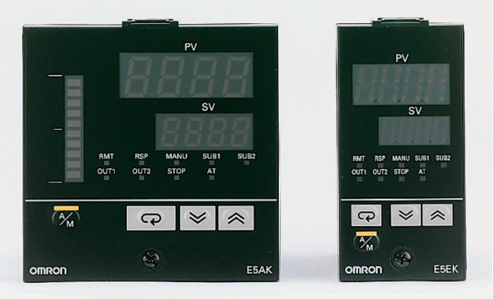 Omron PID Temperature Controller, 96 x 96 (1/4 DIN)mm, 2 Output Relay, 100 V ac, 240 V ac Supply Voltage ON/OFF