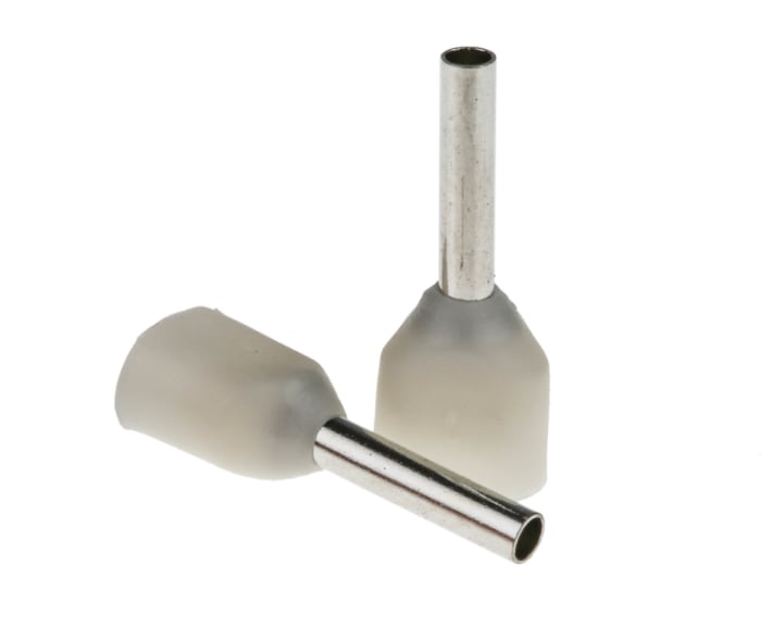 RS PRO RS PRO Insulated Crimp Bootlace Ferrule 8mm Pin Length