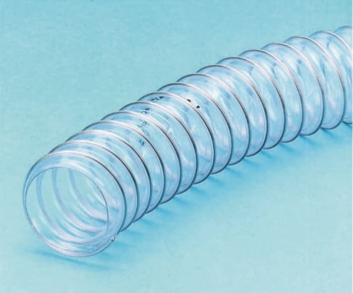 RS PRO Transparent PUR Reinforced Flexible Ducting, 10m, 20mm Bend Radius