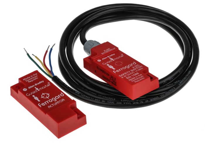 Allen Bradley Guardmaster 440N Series Magnetic Non-Contact Safety Switch, 24V dc, Plastic Housing, NC, 2m Cable