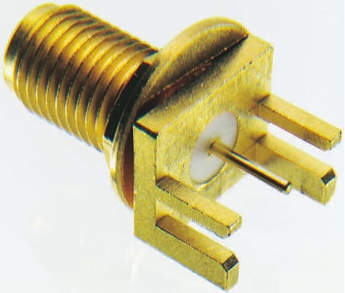 Radiospares Femelle Droit, raccordement A sertir 50Ω Montage panneau