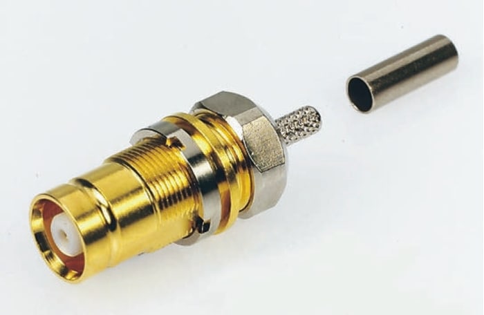 Telegartner, Jack Panel Mount 1.6/5.6 Connector, 75Ω, Crimp Termination, Straight Body