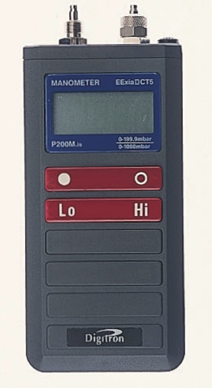 Digitron P200MIS Differential Digital Pressure Meter With 2 Pressure Port/s, Max Pressure Measurement 1000mbar