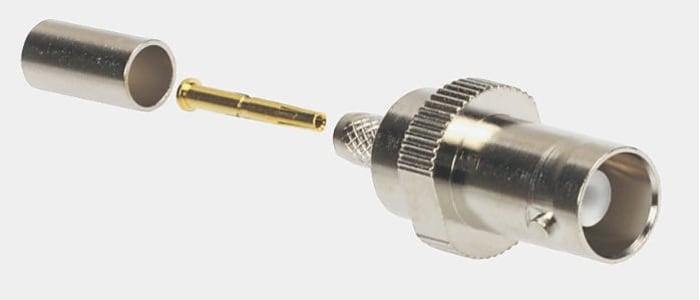 RS PRO, jack Cable Mount, 75Ω, Crimp Termination, Straight Body