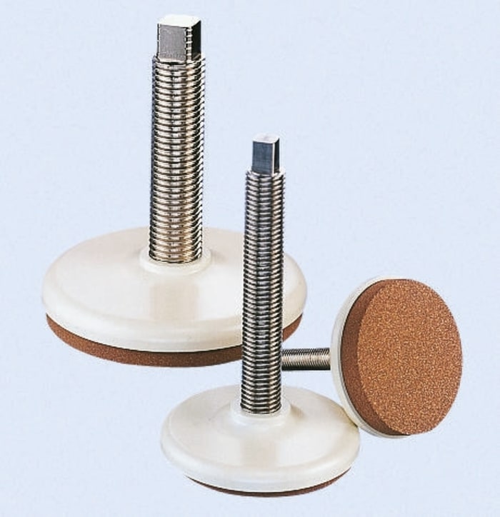 Nu-Tech Nikel Kaplamalı Çelik Ayarlanabilir Ayak A310/004, Çap: 60mm, Toplam Yükseklik: 117mm, Yük Kapasitesi: 95kg