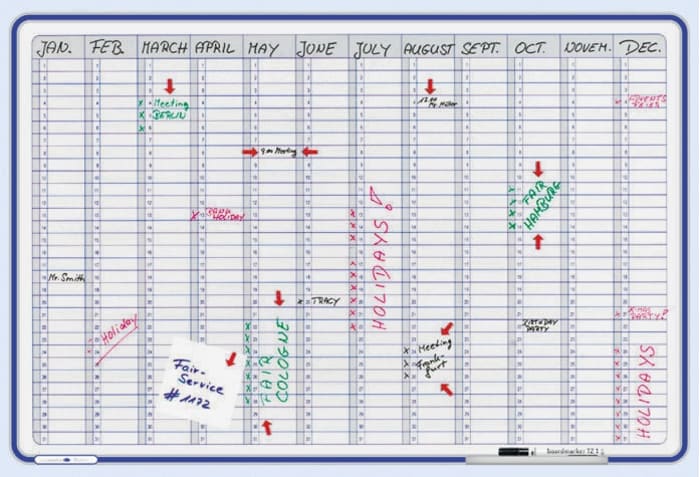 Legamaster Yearly Magnetic Wall Planner