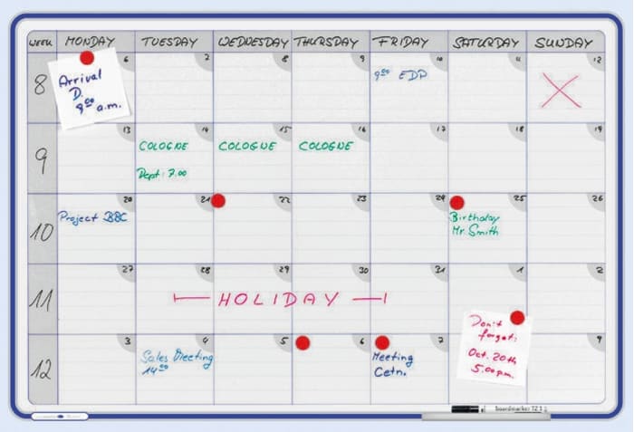 Legamaster Weekly Magnetic Wall Planner