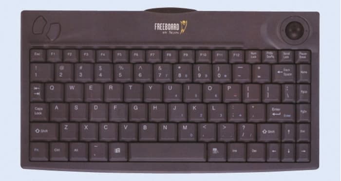 Wireless trackball keyboard, black, USB