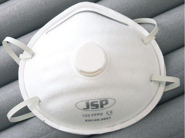 JSP Disposable Face Mask for General Purpose Protection, FFP2, Valved, Moulded 10 per Package