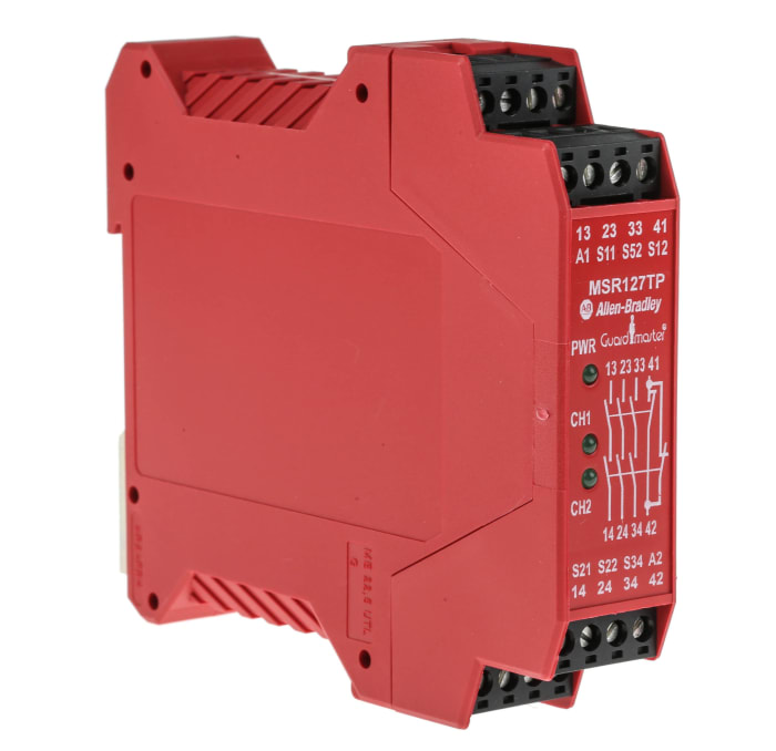 Allen Bradley Guardmaster MSR, Minotaur 440R / MSR127TP Safety Monitoring Safety Relay, 24V ac/dc, Single Channel, 3