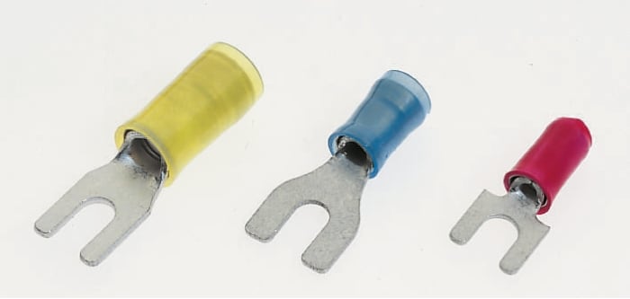Yellow M6 PIDG spade terminal,Pack of 50