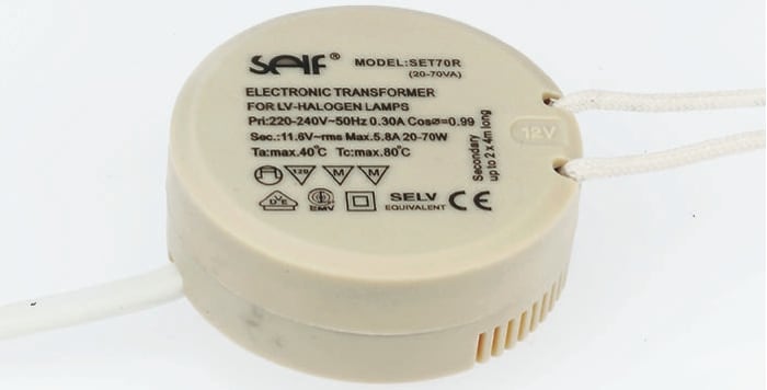 RS PRO 20 → 70W Lighting Transformer, 220 → 240V ac, 11.6V ac