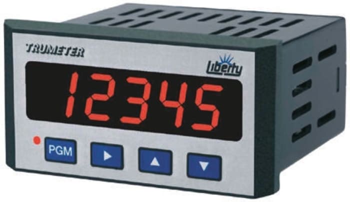 Compteur Trumeter Tours par minutes 85→265 V c.a., 9→30 V c.c. LED 5 digits