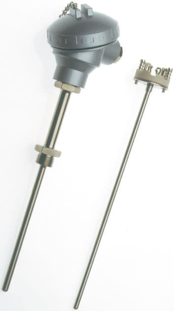 Capteur RTD PT100 RS PRO, Ø 8mm, L.250mm, +450°C max, Tête de borne KNE