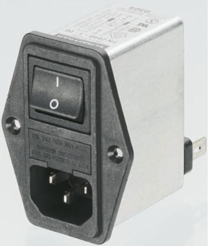 Connector,power,filtered,inlet,IEC switched,fused,medical,double fused,SF2032M-2/01