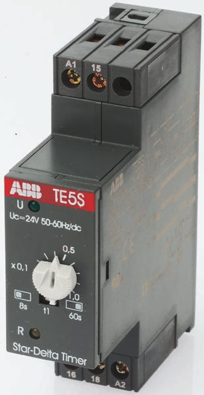 ABB Time Delay Relay, 24V ac/dc, 0.8 → 8s, 1-Function