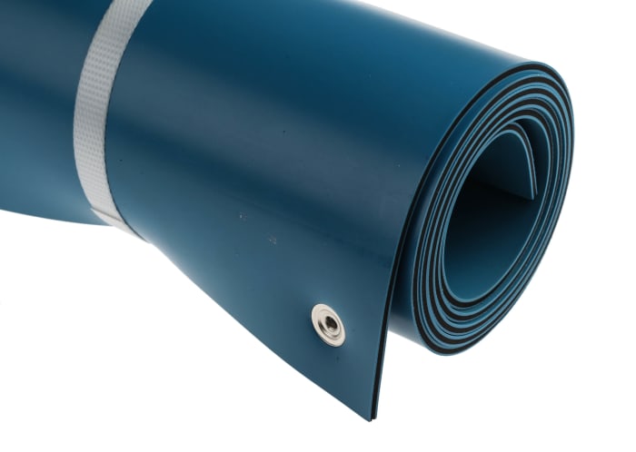 RS PRO | RS PRO Blue ESD-Safe Mat Floor, Bench, 1.2 m x 600mm x 3.2 mm ...