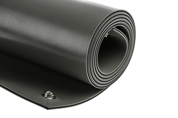 RS PRO | RS PRO Grey ESD-Safe Mat Floor, Bench, 1.2 m x 600mm x 3.2 mm ...