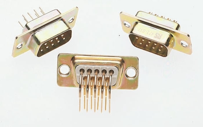 Cinch 15 Way Right Angle PCB D-sub Connector Plug