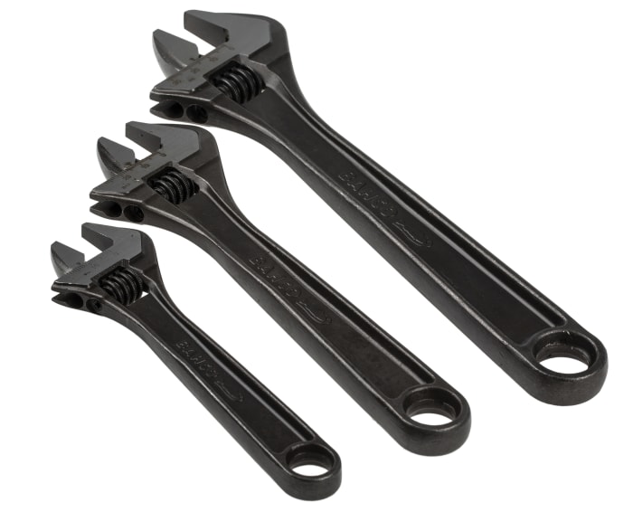 ADJUST3 BAHCO 3 Piece Set 6" 8070,8" 8071,10" 8072 Adjustable Wrench Spanners ADJUST3 BAHCO 3 Piece Set 6" 8070,8" 8071,10" 8072 Adjustable Wrench Spanners