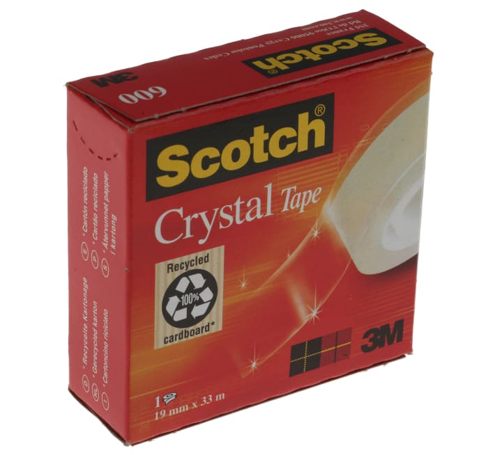 3M 600 Clear Scotch Crystal Office Tape 19mm x 33m