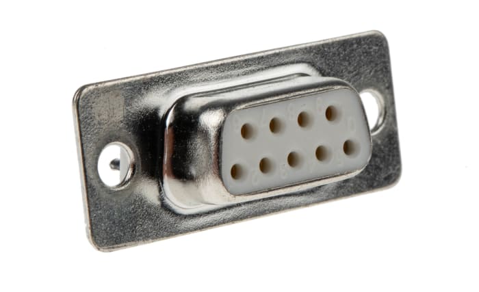 RS PRO 9 Way Panel Mount D-sub Connector Socket, 2.8mm Pitch