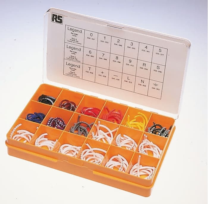 Cable marker kit, size A 1.3-1.7mm o/d