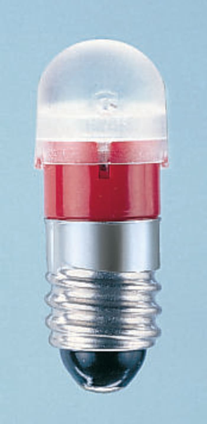 E10 MES round red multi-chip LED,24Vdc