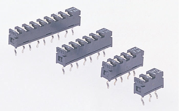 APEM 4 Way Through Hole DIP Switch SPST